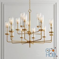 3D model Hudson Valley Wentworth Brass Chandelier