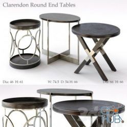 3D model Bernhardt Clarendon Round End Tables