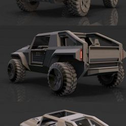 3D model Jeep Cactus Concept PBR