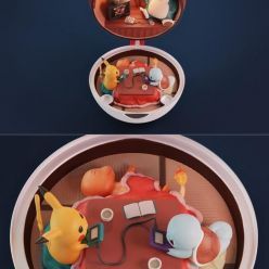 3D model Pokeball Diorama – 3D Print