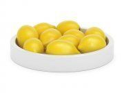 3D model Low bowl with lemons