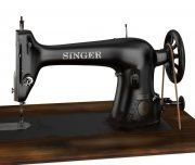 3D model Singer sewing machine with foot drive