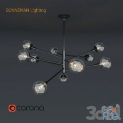 3D model Sonneman Lighting Orb 10-Light Radial Pendant