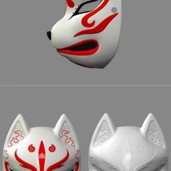 3D model Kitsune Fox Mask – 3D Print