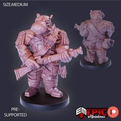 3D model Hippo Soldier – 3D Print