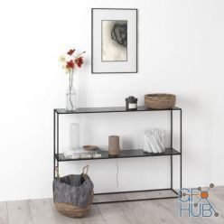 3D model Side table and baskets