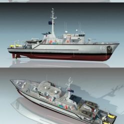 3D model HMAS Norman M-84 Minehunter