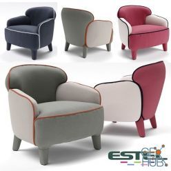 3D model Armchair Estel Polpetta