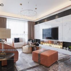 3D model Modern Style Living Room 2020 A068 (corona)