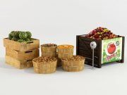 3D model Vegetable shop set
