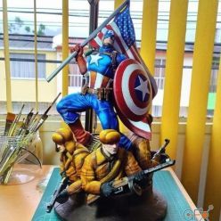 3D model Captain America Bandera – 3D Print