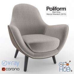 3D model Poliform Mad King armchair