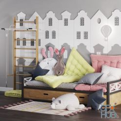 3D model Children room set 2