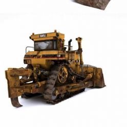 3D model Heavy Bulldozer PBR