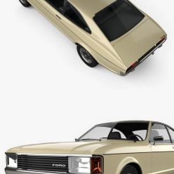 3D model Ford Granada coupe EU 1972 car