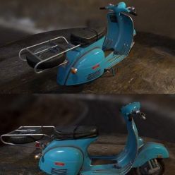 3D model Retro Scooter