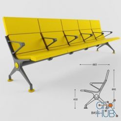3D model Chairs for waiting rooms