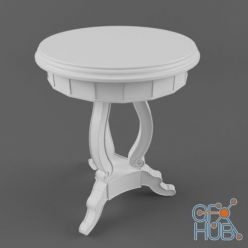 3D model White round table