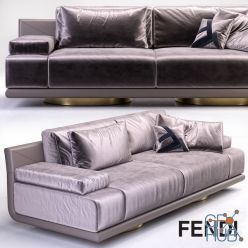 3D model 3 seater sofa Artu by Fendi Casa