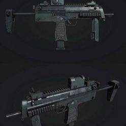3D model HK MP7 PBR