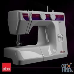 3D model Elna Sewing machine