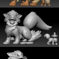 3D model Pokemon Growlithe Arcanine – 3D Print