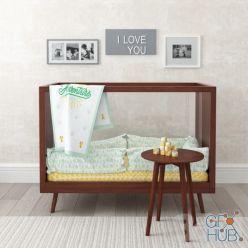 3D model Acrylic wood bed