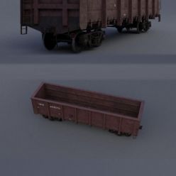 3D model Open wagon PBR