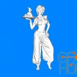 3D model Girl with tray – 3D Print