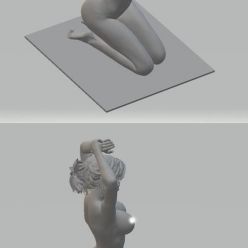 3D model ﻿Kneeling woman – 3D Print