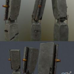 3D model Rock Pillar PBR