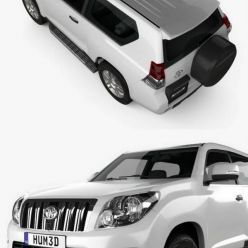 3D model Toyota Land Cruiser Prado 3-door 2011