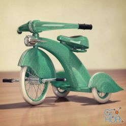 3D model 1930s Vintage Tricycle