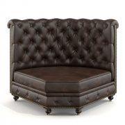 3D model Leather corner sofa