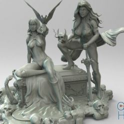 3D model Vampirella and Lady Death – 3D Print