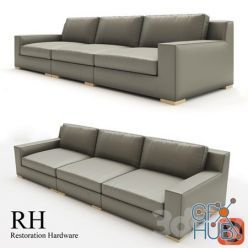 3D model MODENA TRACK ARM MODULAR LEATHER SOFA SECTIONAL