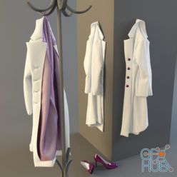 3D model White coat and shoes