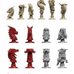 3D model ﻿Dwarves vs Dragons – 3D Print