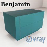 3D model Nightstand Benjamin by Meridiani