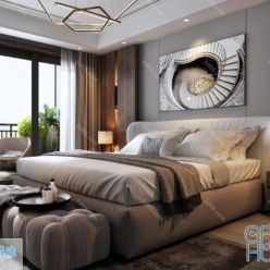 3D model Modern Style Bedroom Interior 5