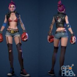 3D model Female Boxeur (max, fbx, obj)