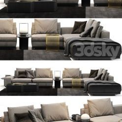 3D model Sofa Minotti Lawrence B