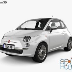 3D model Fiat 500 2010