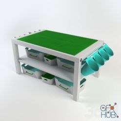 3D model DIY Lego table - Ikea Lack