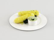 3D model Boiled corn