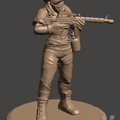 3D model Modern warrior female v.1 – 3D Print