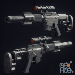 3D model Sniper rifle McMillan CS5