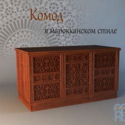 3D model Chest of drawers in Moroccan style