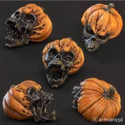 3D model Evil Pumpkin Skulls – 3D Print