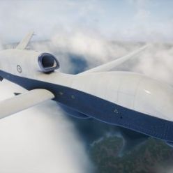 3D model MQ-4C Triton UAV PBR